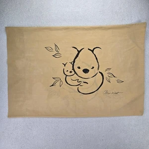 Funda de almohada estándar vintage Springmaid Alex West Koala Bear bronceada negra UNA 20x29 - Imagen 1 de 7