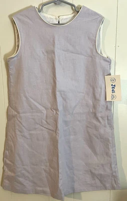 J KIDS лаванды льняное платье размер 6 X девочек пасхальная весна - Изображение 1 из 4