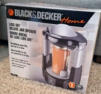 Abridor de tarros Black & Decker Home tapas acero inoxidable negro Foto 1 de 4