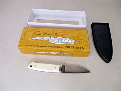 Cuchillo de hueso vintage Parker Cut Co Eagle marca TF-894A Seki Japón Tak Fakuta hueso Foto 1 de 4