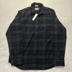 J. Crew Hemd Herren M Tartan grün blau klassisch mittelschwer Flanell Baumwolle Neu mit Etikett - Bild 1 von 8
