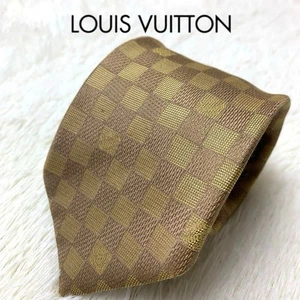 Corbata Damier de seda a cuadros dorados LOUIS VUITTON de diseñador para hombre - Imagen 1 de 5