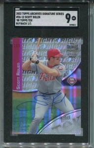 2022 Scott Rolen Topps Archives Signature Series AUTO 2000 TEK BUYBACK 1/1 SGC 9 - Picture 1 of 2