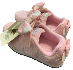 NEW Tucker + Tate Disney MINNIE MOUSE Puffy PolkaDot Bow Sneaker PASTEL PINK - Picture 1 of 18