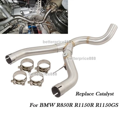 Mid Exhaust System Link Pipe Replace Catalyst For BMW R850R R1150R R1150GS ADV - Image 1 of 4