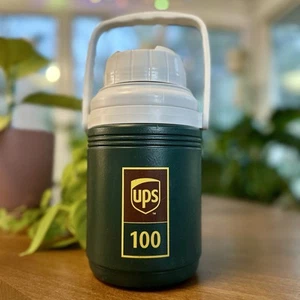 Vintage Coleman UPS 100 Green Thermos Water Jug Handle United Parcel Service - Picture 1 of 6