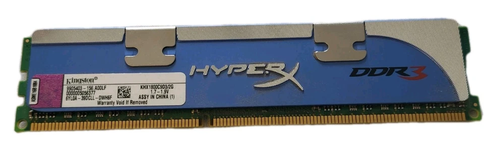 Kingston HyperX 2GB DDR3 1800MHz Desktop Memory KHX1800C9D3/2G PC3-14400 - Image 1 of 2
