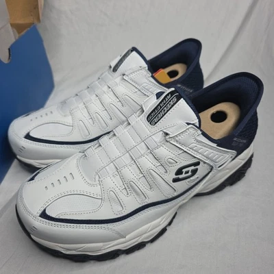 Chinelo SKECHERS Masculino Afterburn M. Fit Grill Captain Branco/Marinho Tamanho 8.5 (BUB) - Imagem 1 de 4