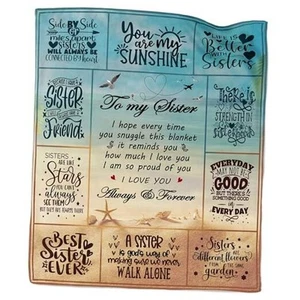 Sister Gifts Blanket, Sister Birthday Gifts Ideas from 50"x60" To My Sister - Picture 1 of 7