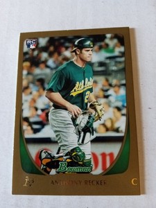 2011 Bowman Draft #46 Anthony Recker RC Gold