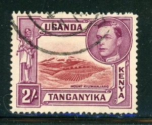 KENYA UGANDA TANGANYIKA 81b SG146a Used 1941 2sh KGVI Mountain Perf 14 CV$19 - Picture 1 of 1