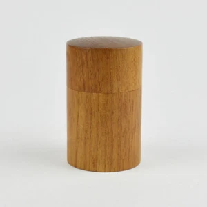 Lata de teca - lata de cigarrillos - lata de tapa - redonda - vintage - caja - corcho - Imagen 1 de 6