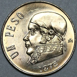 Moneda México 1975 1 Peso José Morelos Gema BU (22011201R) - Imagen 1 de 2