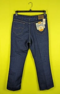 NWT VTG 80's Lee Riders Boot Cut Reg Fit Jeans Raw Denim 38 x 32 Union Made USA - Picture 1 of 12