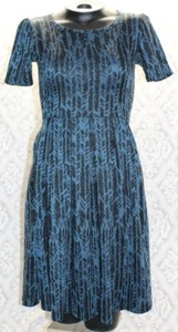 Vestido LulaRoe Amelia Azul Verde Ajuste Acampanado Funda Talla XS - Imagen 1 de 5