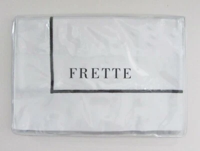 1 x FRETTE 1 Bourdon стандартный Sham чехол 20 «x 28» белый/серый Италии хлопок новый - Изображение 1 из 3