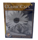 Cat Daisy 529 Pc Jigsaw Puzzle NEW Kitten Black White 18 X 18 in  Prty Mail Ship