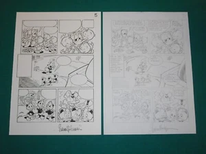 Lara MOLINARI Original Comic Art Classici Disney 533 OK QUACK TURISTA SPAZIALE - Picture 1 of 3