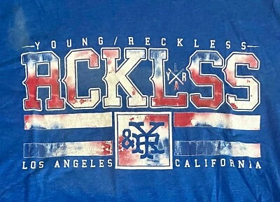 Young & Reckless T Shirt Los Angeles CA Streetwear Hip Hop Mens Med VTG T Shirt Foto 1 de 4