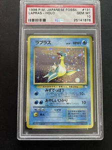 PSA 10 1997 Lapras Pokemon Card Japanese Fossil Holo #131 Vintage GEM MINT - Picture 1 of 7