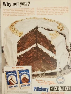 1950 Druck Werbung Pillsbury Kuchen Mischungen Schokolade Werbung Ephemera Wandbild - Bild 1 von 12