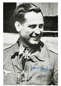 Gerhard Schopfel signiertes 8x10 Foto (d) WWII German Ace 45 V - Bild 1 von 1