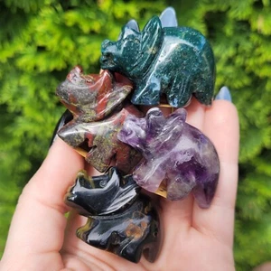 Triceratops Dinosaur Crystal Carving (Fun, Gift, Cute, Unique) - Picture 1 of 9