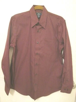 Camisa manga larga a rayas granate con botones delanteros talla 14-14,5 Dockers para hombre nueva sin etiquetas  Foto 1 de 4