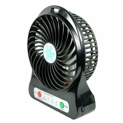 Portable Rechargeable LED Fan air Cooler Mini Operated Desk USB  - Image 1 of 4