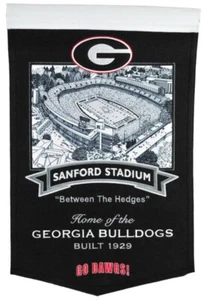 Georgia Bulldogs Sanford Stadium Banner Wool "15×"24 - Picture 1 of 1