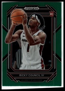 2023 Panini Prizm Draft Picks #1 Ricky Council IV Green Prizm RC - Picture 1 of 2