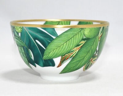 Hermes Passifolia Cuenco PM 9,5 cm Plato Flor Hoja Porcelana Verde 210 ml Foto 1 de 4