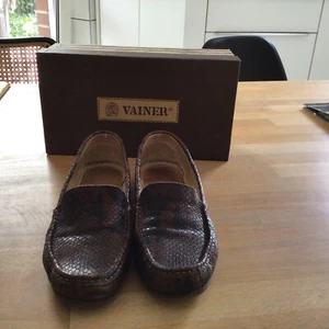 Italiensche braun-schwarze College Schuhe Leder Gr. 38 v.Vainer - Bild 1 von 7
