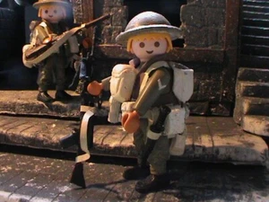 PLAYMOBIL CUSTOM AMETRALLADOR REG.INFANTERIA GUARDIAS GALESES 1940)REF-0045 - Imagen 1 de 19