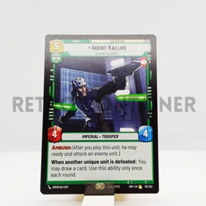 STAR WARS UNLIMITED SPARK OF REBELLION 115/252 R Agent Kallus Seeking the Rebels - Picture 1 of 1