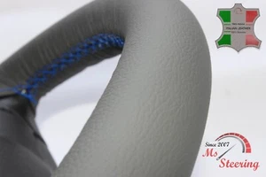 FOR GMC C/K SERIES TRK 88-92 GREY LEATHER STEERING WHEEL COVER, CLOSED EDGES, RO - Imagen 1 de 6