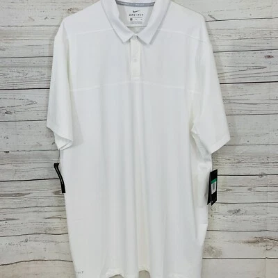 Polo de golf Nike XL Dri Fit para hombre (blanco/plateado plano) Foto 1 de 4