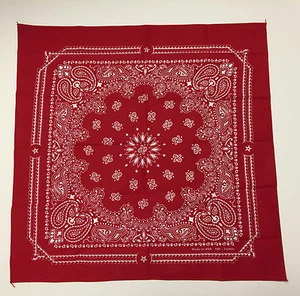 (1) Bandana rossa calza natalizia imbottitura sciarpa avvolgente 100% cotone USA nuova - Foto 1 di 2