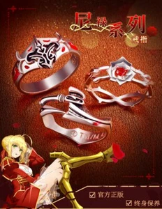 Fate Saber Anime Cosplay Engraved Adjustable S925 Silver Ring Gift - Picture 1 of 8