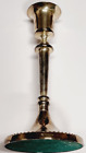 Posrebrzany świecznik / świecznik z perłową krawędzią dekoracyjną - 15,5 cm