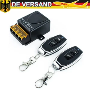 2x Funk Ein Ausschalter Fernbedienung 30A 220V AC Lichtschalter Sender Schalter - Bild 1 von 11