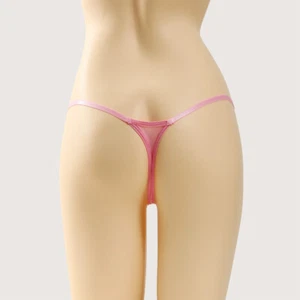 Damen Seidig Niedrige Taille T-Rücken Tanga Schlüpfer Sexy Unterwäsche Lingerie - Bild 1 von 28