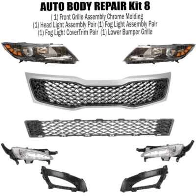 Conjunto de parrilla delantera y conjunto de luces delanteras para Kia Optima 2012-2013 Foto 1 de 4