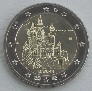 2 Euro Gedenkmünze Deutschland G 2012 Neuschwanstein / Bayern unz - Bild 1 von 1