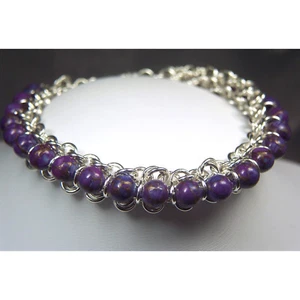 Chain Maille Sterling Silver Designer Bracelet - Picture 1 of 4