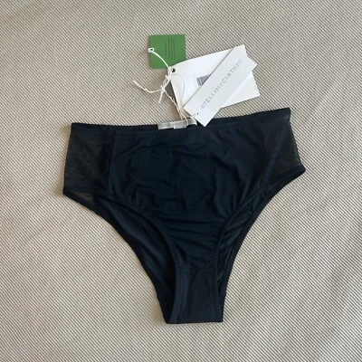 Nuevo con etiquetas Panty Stella McCartney Negro Inserciones de Encaje Cintura Alta Talla Pequeña Minorista $48 Foto 1 de 4