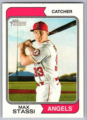 2023 Topps Heritage Max Stassi Los Angeles Angels #115 - Image 1 of 2