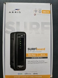 ARRIS SURFboard SBG10 DOCSIS 3.0 16 x 4 Gigabit Cable Modem & AC1600 Wi-Fi - Picture 1 of 4