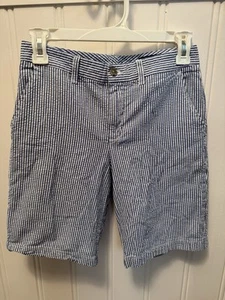 Ralph Lauren Polo Boys Size 14 Seersucker Blue And White Striped Shorts - Picture 1 of 9