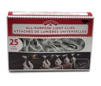 Holiday Time 25 Pcs All Purpose Light Clips For Use With Lights Christmas - Image 1 of 3